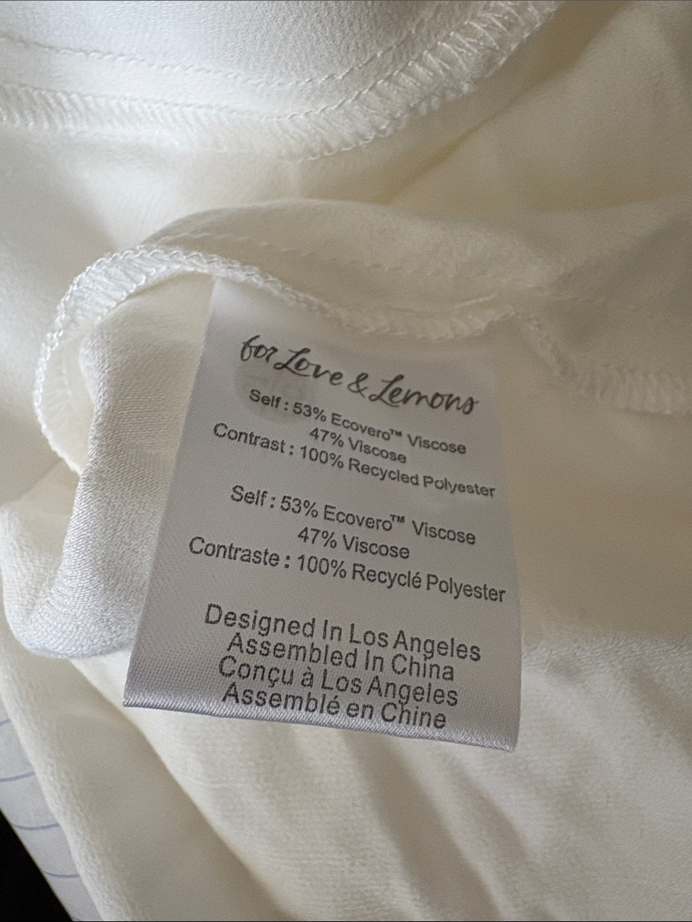 $329 NWT For Love And Lemons “Willow” Ruched Mini Dress Sz X-Large - Picture 9 of 9